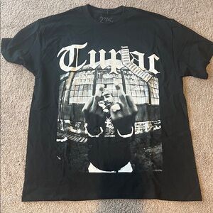 Black Tupac Graphic T-Shirt